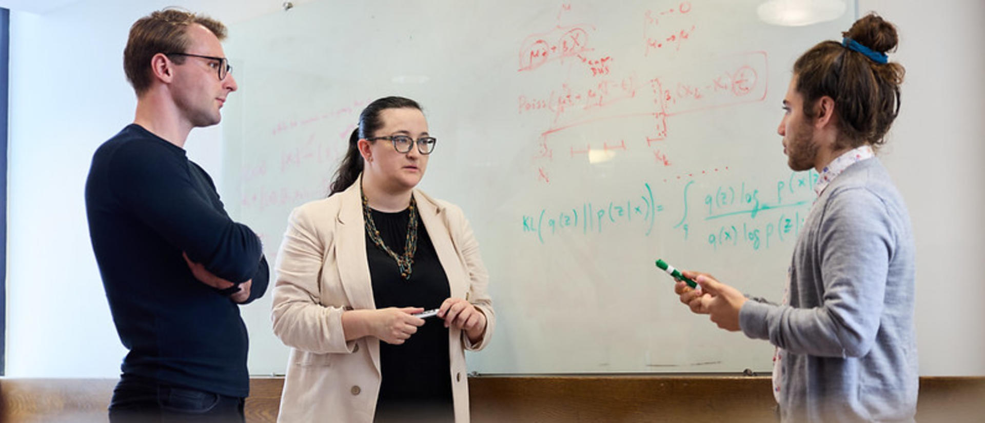 students talking